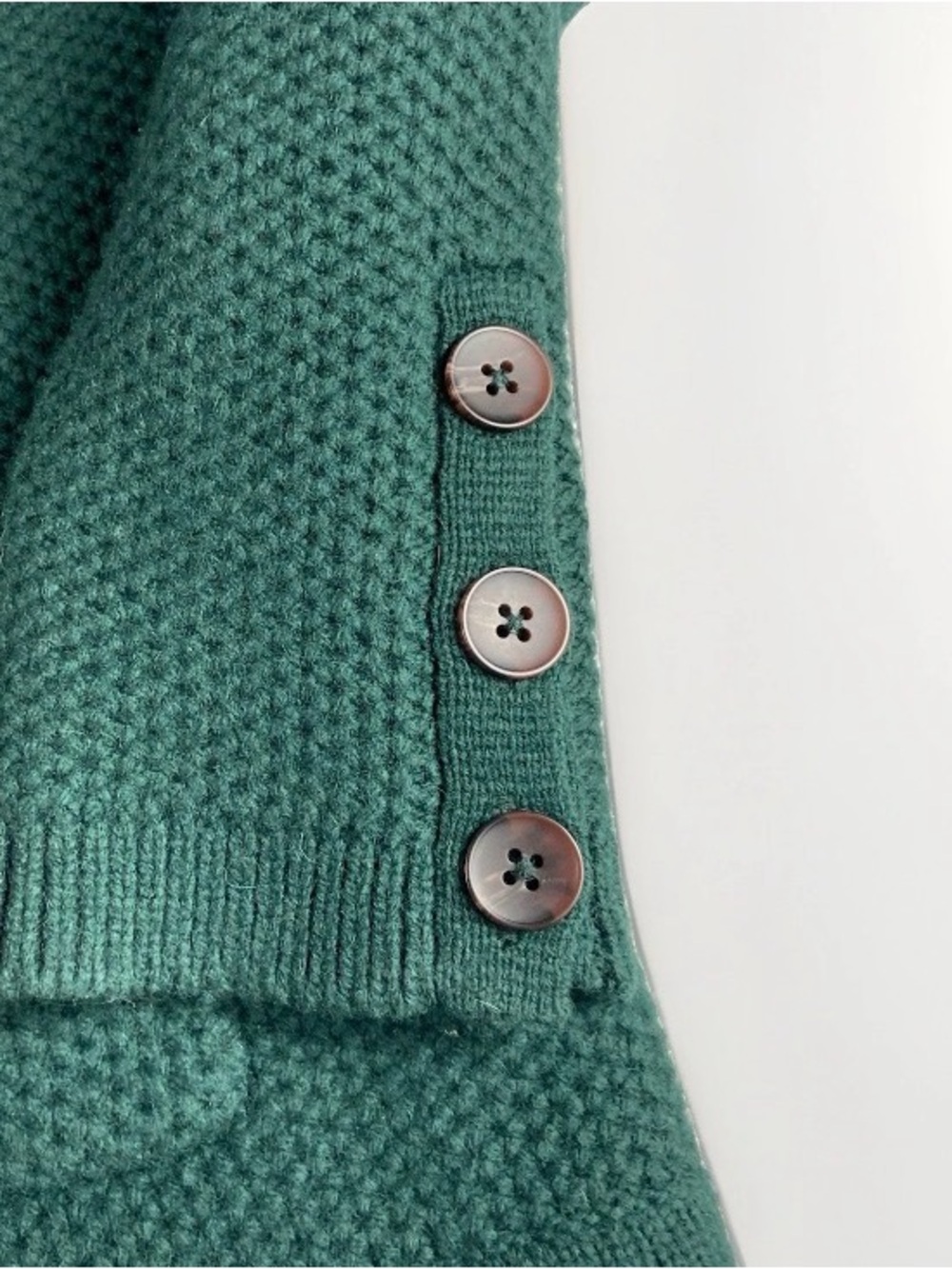 Boden Wool Cardigan Sweater Button Women’s Size 4 Excellent Condition Dark Green - Picture 3 of 8
